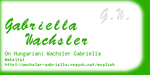 gabriella wachsler business card